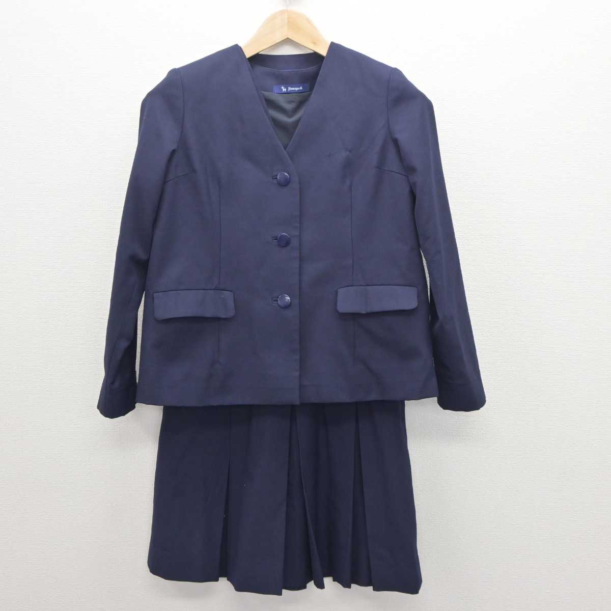 【中古】埼玉県 本庄西中学校 女子制服 3点 (ブレザー・ベスト・スカート) sf063663