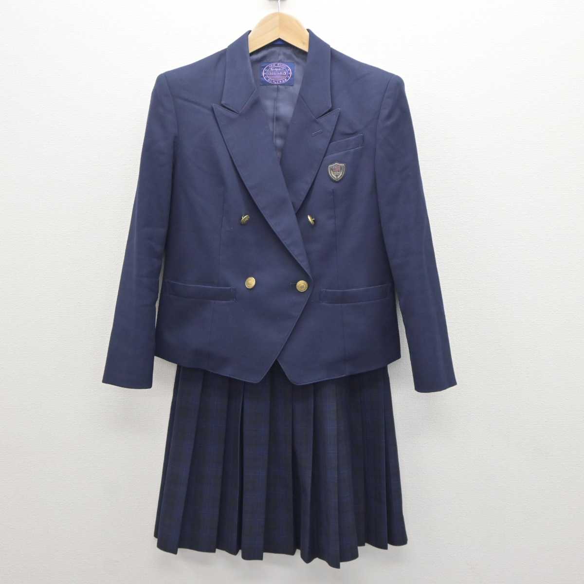 【中古】千葉県 幕張総合高等学校 女子制服 2点 (ブレザー・スカート) sf063671