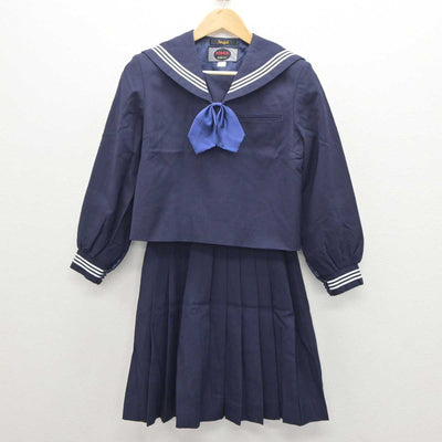 【中古】神奈川県 相模女子大学中学部・高等部 女子制服 6点 (ニット・セーラー服・スカート) sf063682