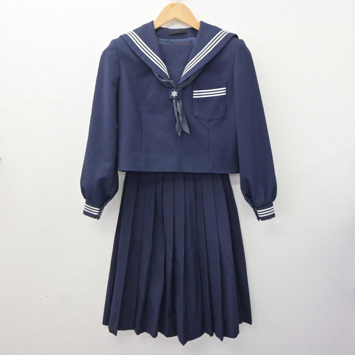 【中古】静岡県 伊東市立南中学校 女子制服 3点 (セーラー服・スカート) sf063701