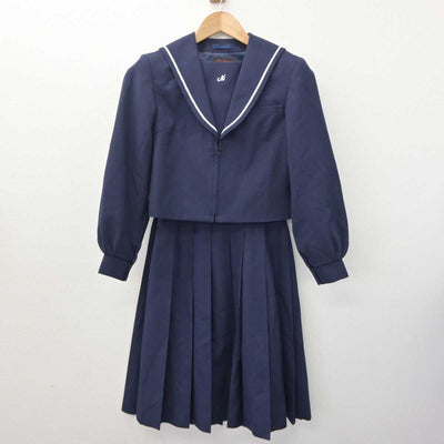 【中古】北海道 恵み野中学校 女子制服 3点 (セーラー服・セーラー服・スカート) sf063707