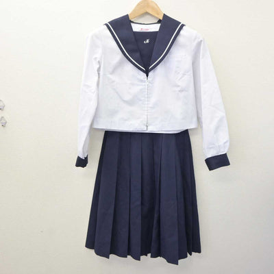 【中古】北海道 恵み野中学校 女子制服 3点 (セーラー服・セーラー服・スカート) sf063707