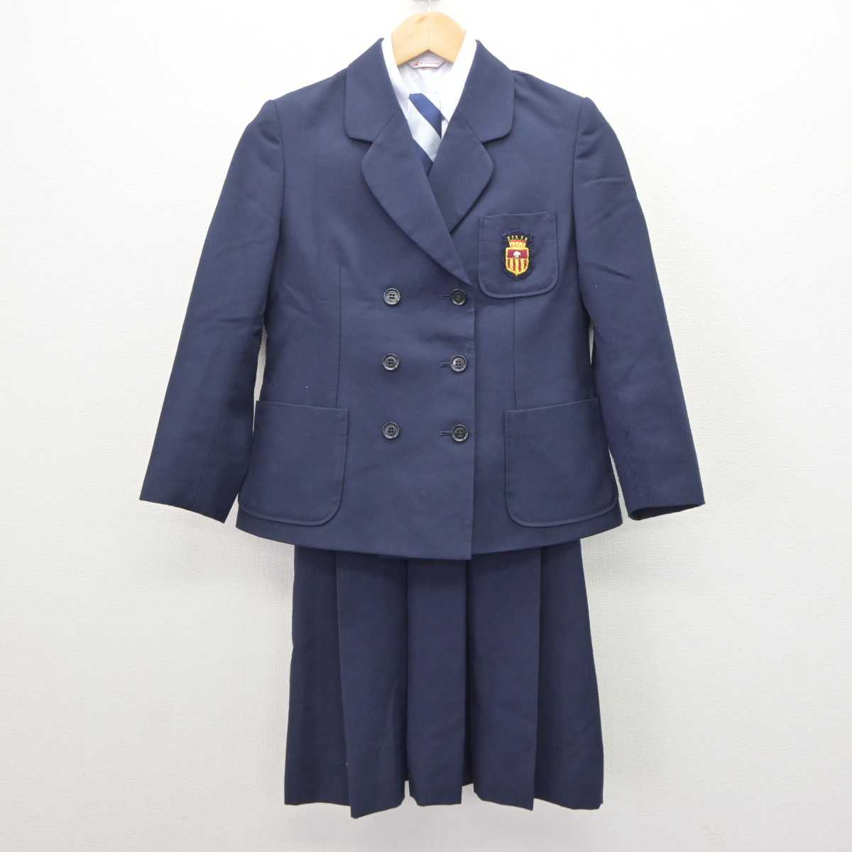 【中古】山口県 萩光塩学院 中学校・高等学校 女子制服 5点 (ブレザー・シャツ・ジャンパースカート) sf063711