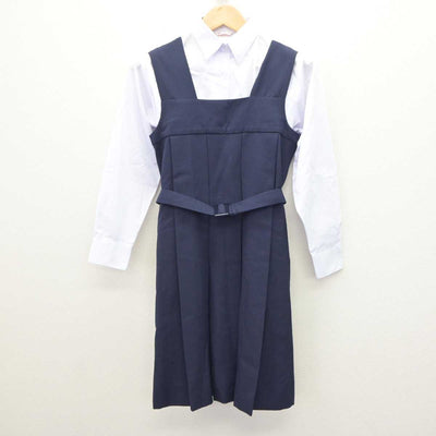 【中古】山口県 萩光塩学院 中学校・高等学校 女子制服 5点 (ブレザー・シャツ・ジャンパースカート) sf063711