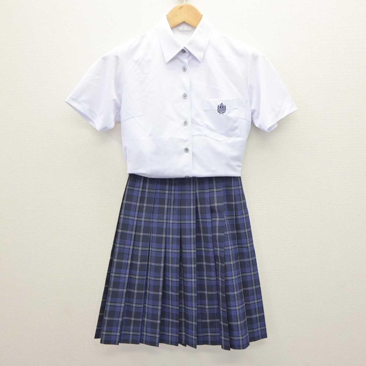 【中古】山口県 萩光塩学院 中学校・高等学校 女子制服 3点 (シャツ・スカート) sf063712