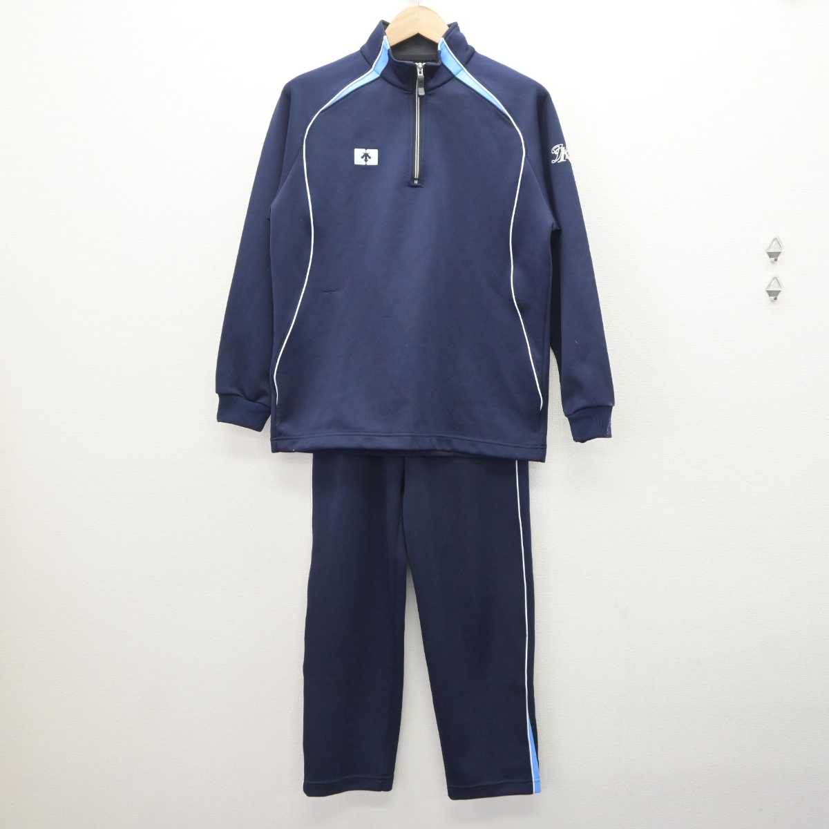 【中古】山口県 萩光塩学院 中学校・高等学校 女子制服 2点 (ジャージ 上・ジャージ 下) sf063716