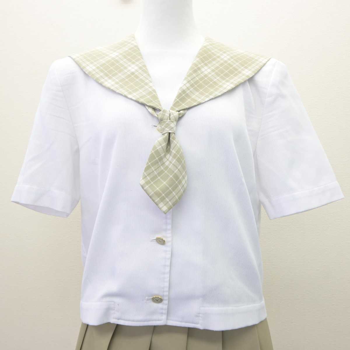 【中古】埼玉県 越谷南高等学校 女子制服 4点 (セーラー服・スカート) sf063725