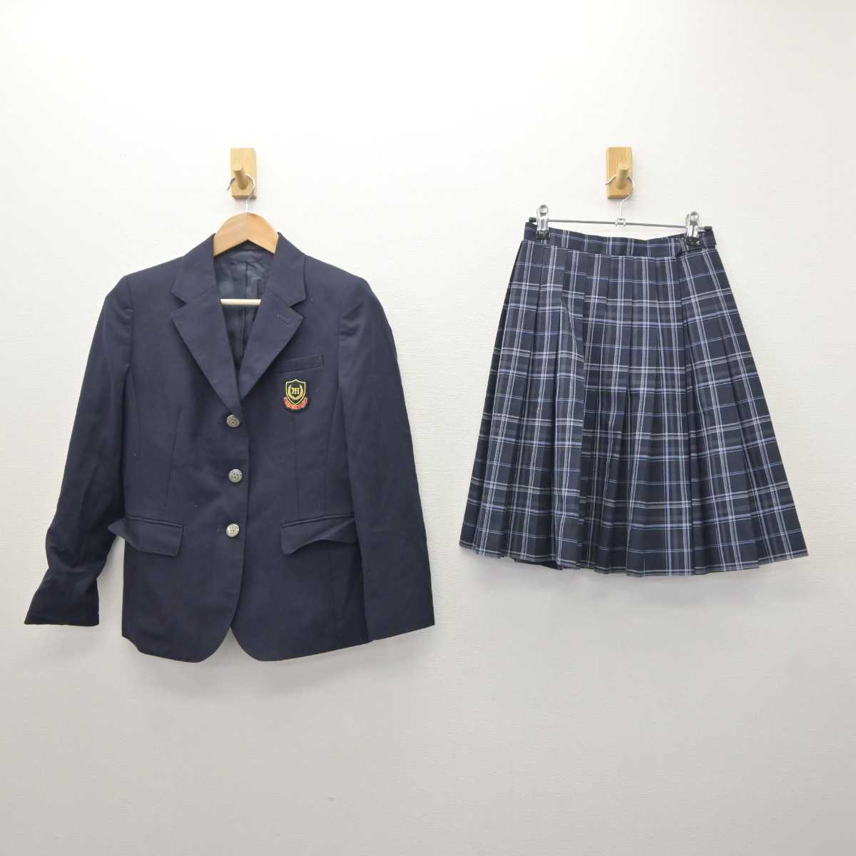 【中古】千葉県 前原中学校 女子制服 3点 (ブレザー・スカート) sf063727