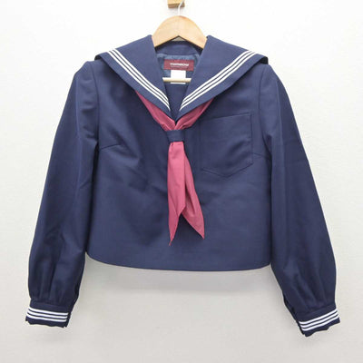 【中古】茨城県 勝田第三中学校 女子制服 3点 (セーラー服・ジャンパースカート) sf063738