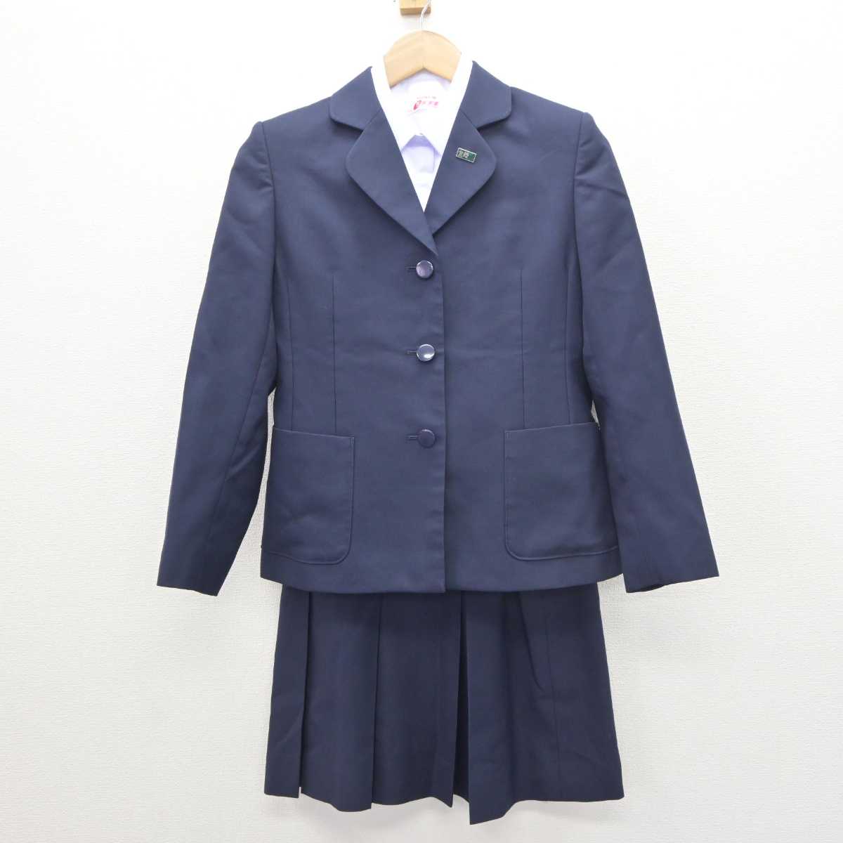 【中古】神奈川県 茅ケ崎北陵高等学校 女子制服 6点 (ブレザー・シャツ・スカート) sf063747