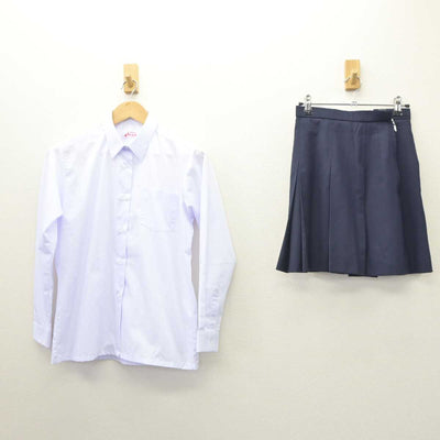 【中古】神奈川県 茅ケ崎北陵高等学校 女子制服 2点 (シャツ・スカート) sf063748