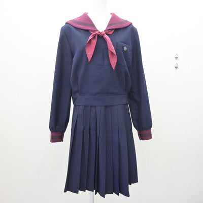 【中古】石川県 北陸学院高等学校 女子制服 4点 (セーラー服・スカート) sf063752