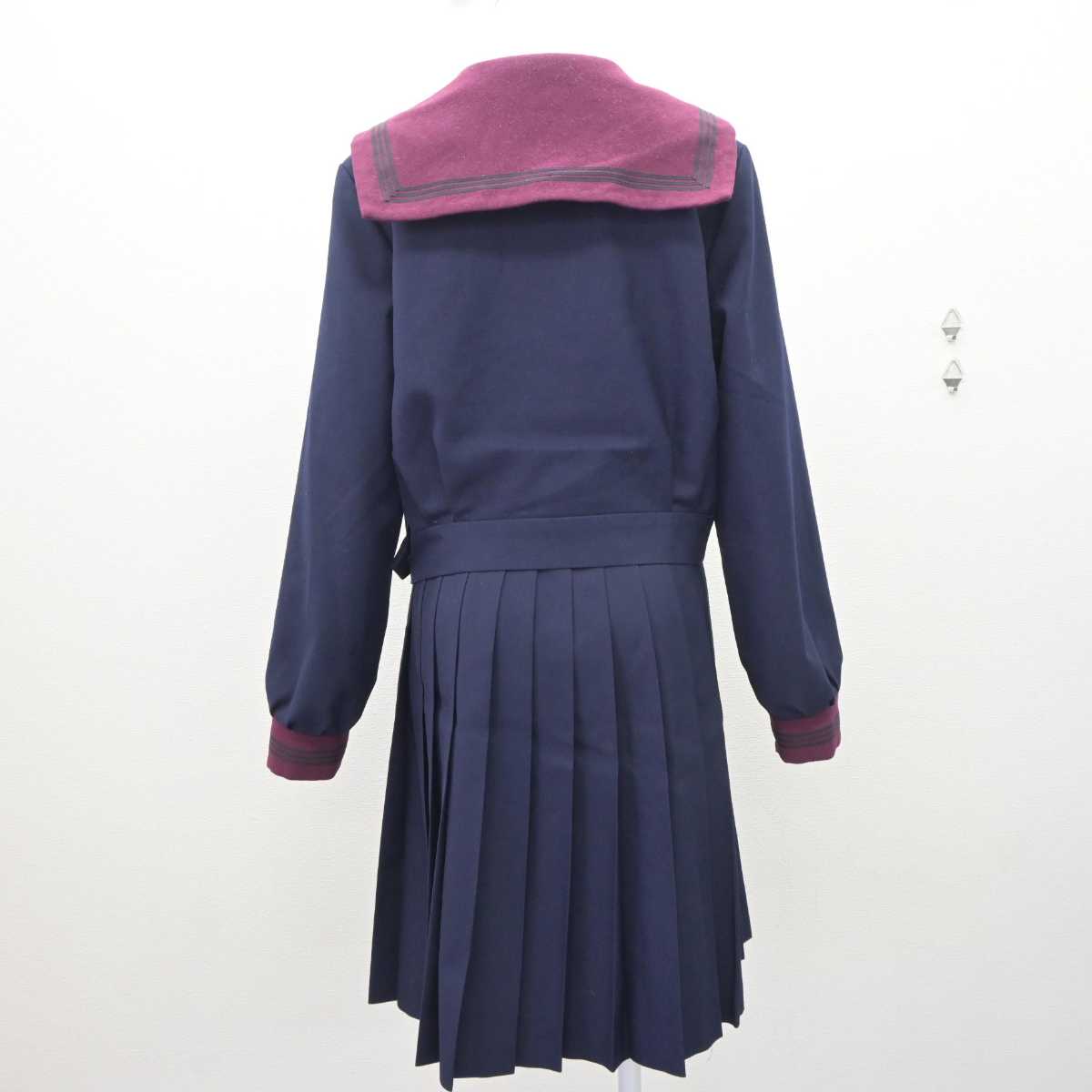 【中古】石川県 北陸学院高等学校 女子制服 4点 (セーラー服・スカート) sf063752