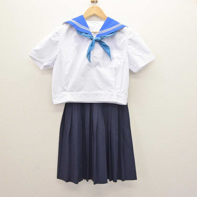 【中古】石川県 北陸学院高等学校 女子制服 4点 (セーラー服・スカート) sf063753