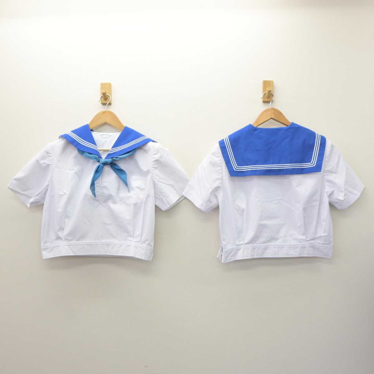 【中古】石川県 北陸学院高等学校 女子制服 4点 (セーラー服・スカート) sf063753