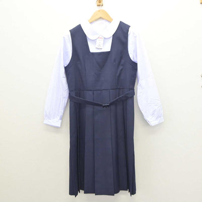 【中古】茨城県 水戸市立赤塚中学校 女子制服 3点 (ブレザー・シャツ・ジャンパースカート) sf063767