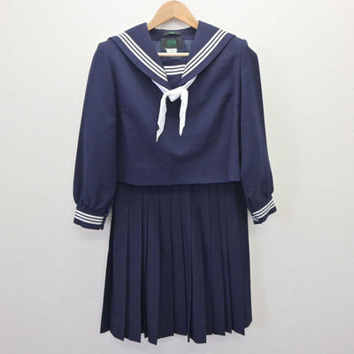 【中古】広島県 比治山女子高等学校 女子制服 4点 (セーラー服・スカート) sf063781