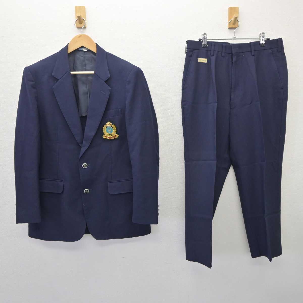 【中古】大阪府 大阪学芸高等学校 男子制服 2点 (ブレザー・ズボン) sf063789