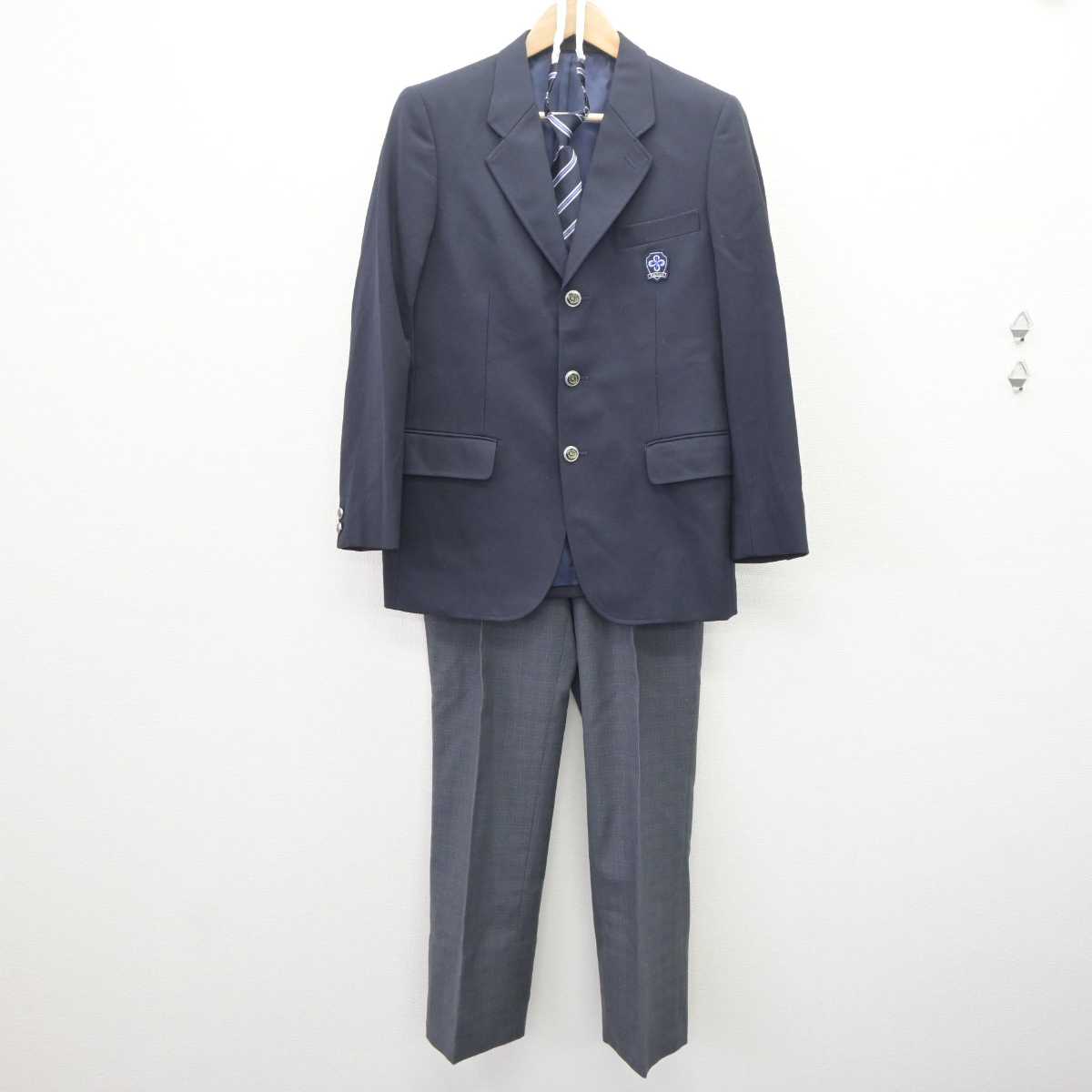 【中古】東京都 千寿桜堤中学校 男子制服 5点 (ブレザー・ズボン) sf063792