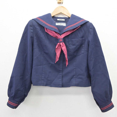 【中古】石川県 松任中学校 女子制服 4点 (セーラー服・スカート) sf063799