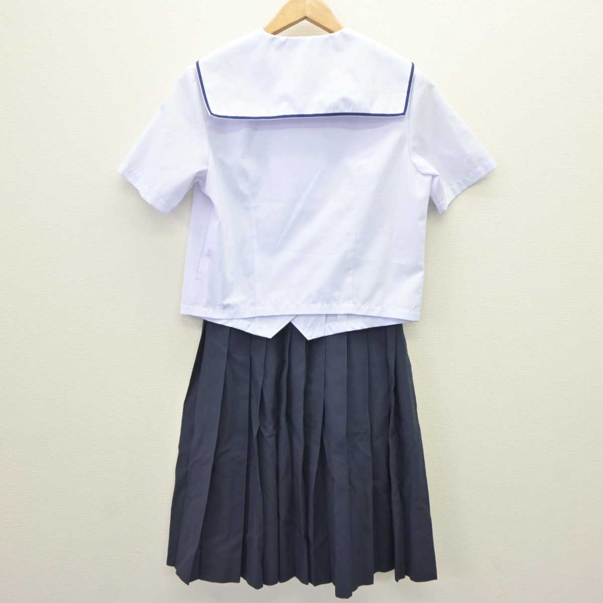 【中古】石川県 松任中学校 女子制服 3点 (セーラー服・スカート) sf063800