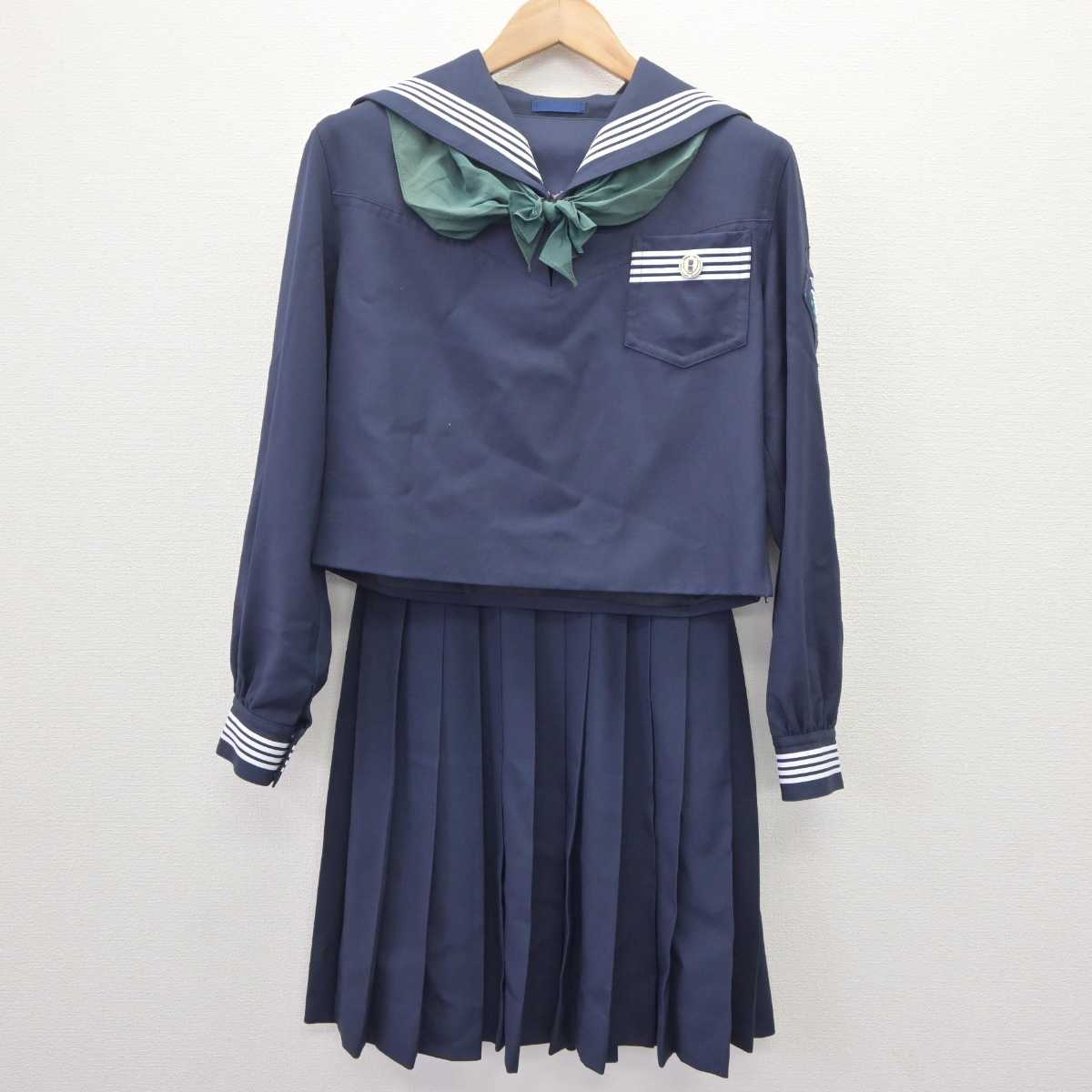 【中古】宮城県 常盤木学園高等学校 女子制服 4点 (セーラー服・スカート) sf063814