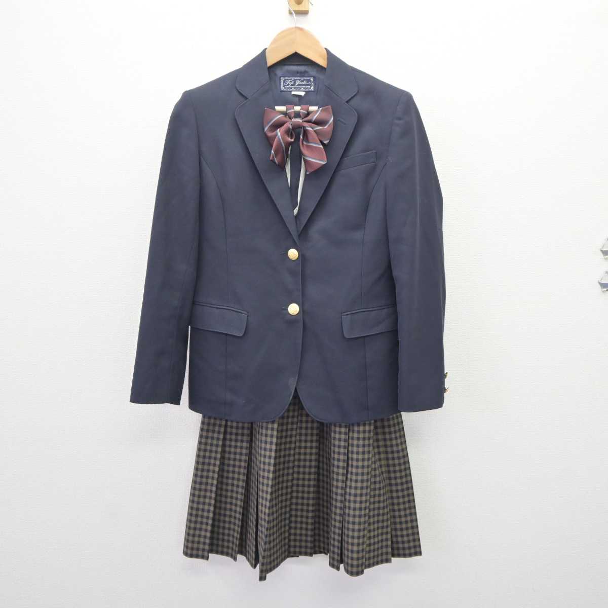 【中古】大阪府 茨木西高等学校 女子制服 4点 (ブレザー・スカート) sf063820