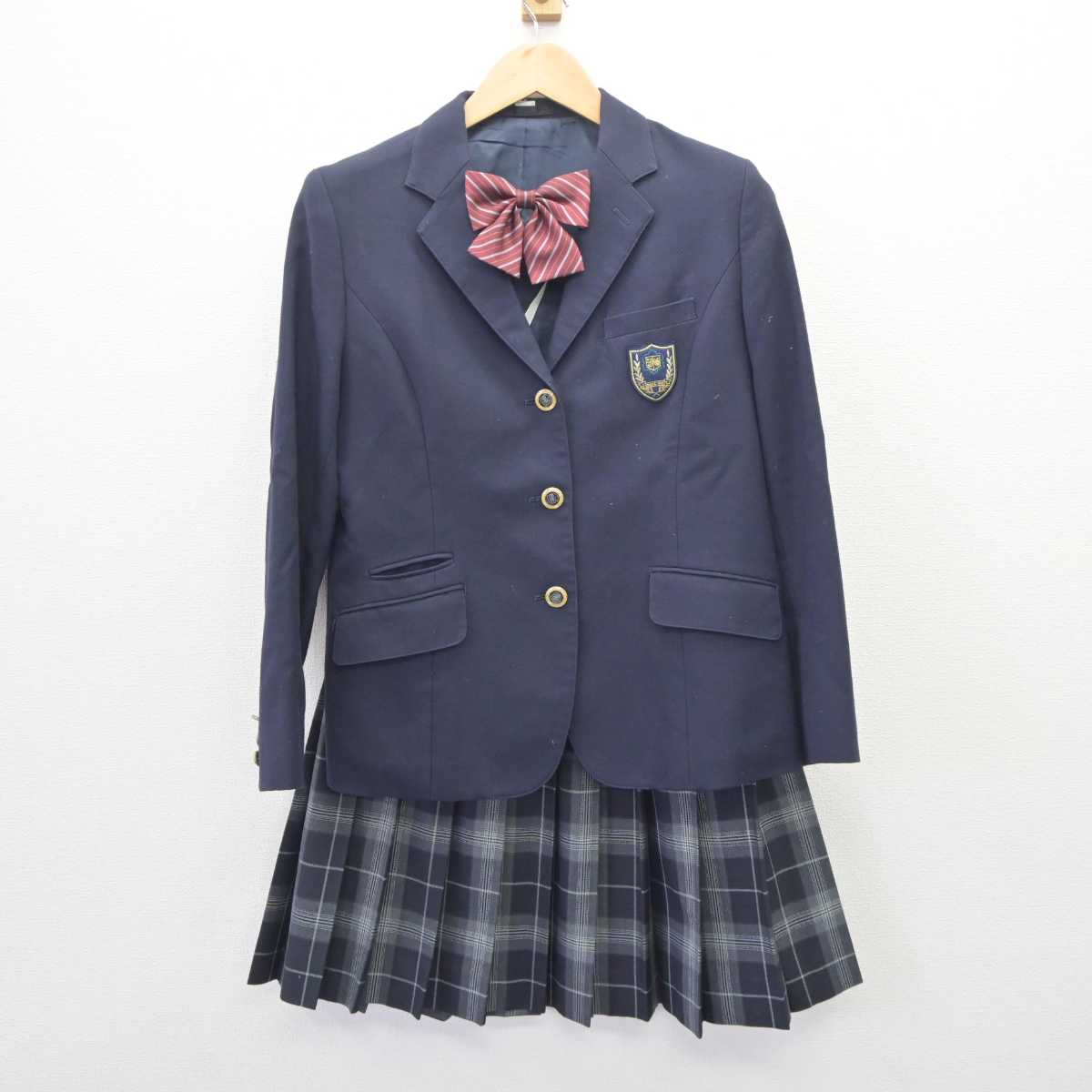 【中古】東京都 実践学園中学校・高等学校 女子制服 5点 (ブレザー・スカート・スカート) sf063837