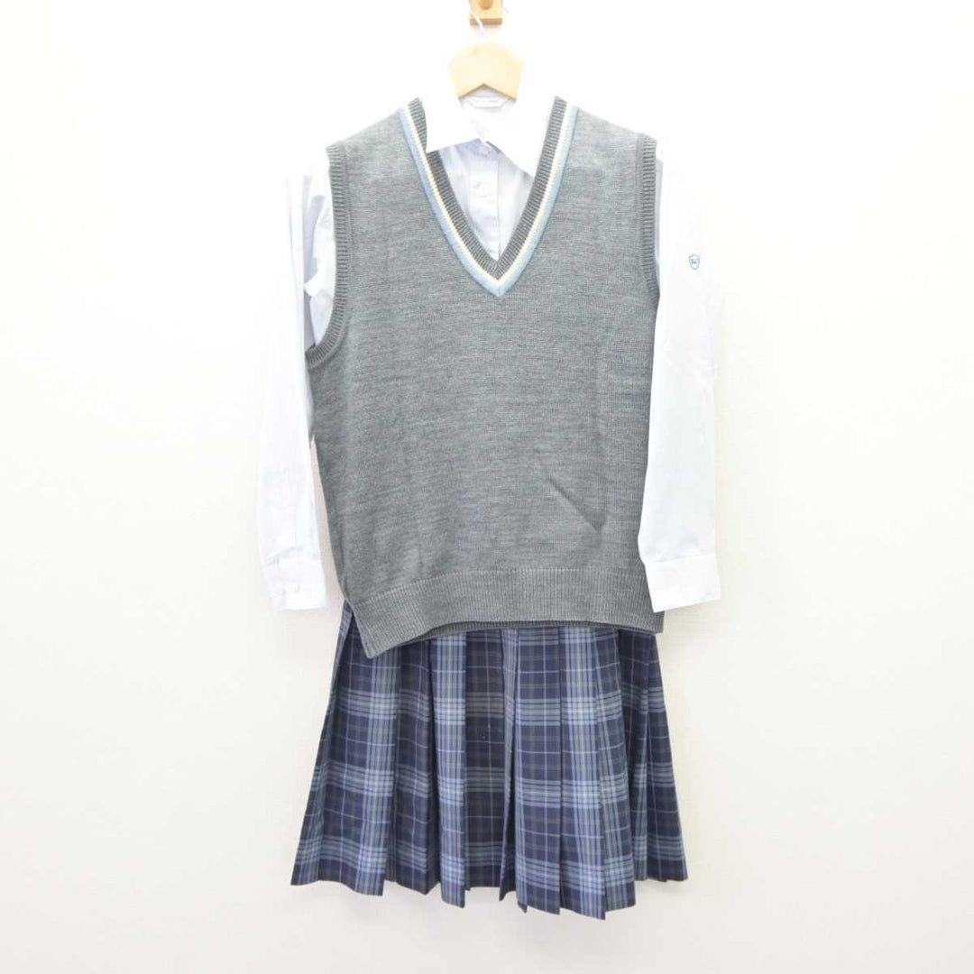 中古】東京都 多摩大学目黒中学校・高等学校 女子制服 3点 (ニットベスト・シャツ・スカート) sf063838 | 中古制服通販パレイド