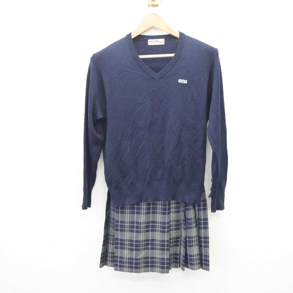 【中古】東京都 目黒高等学校 女子制服 3点 (ブレザー・ニット・スカート) sf063841