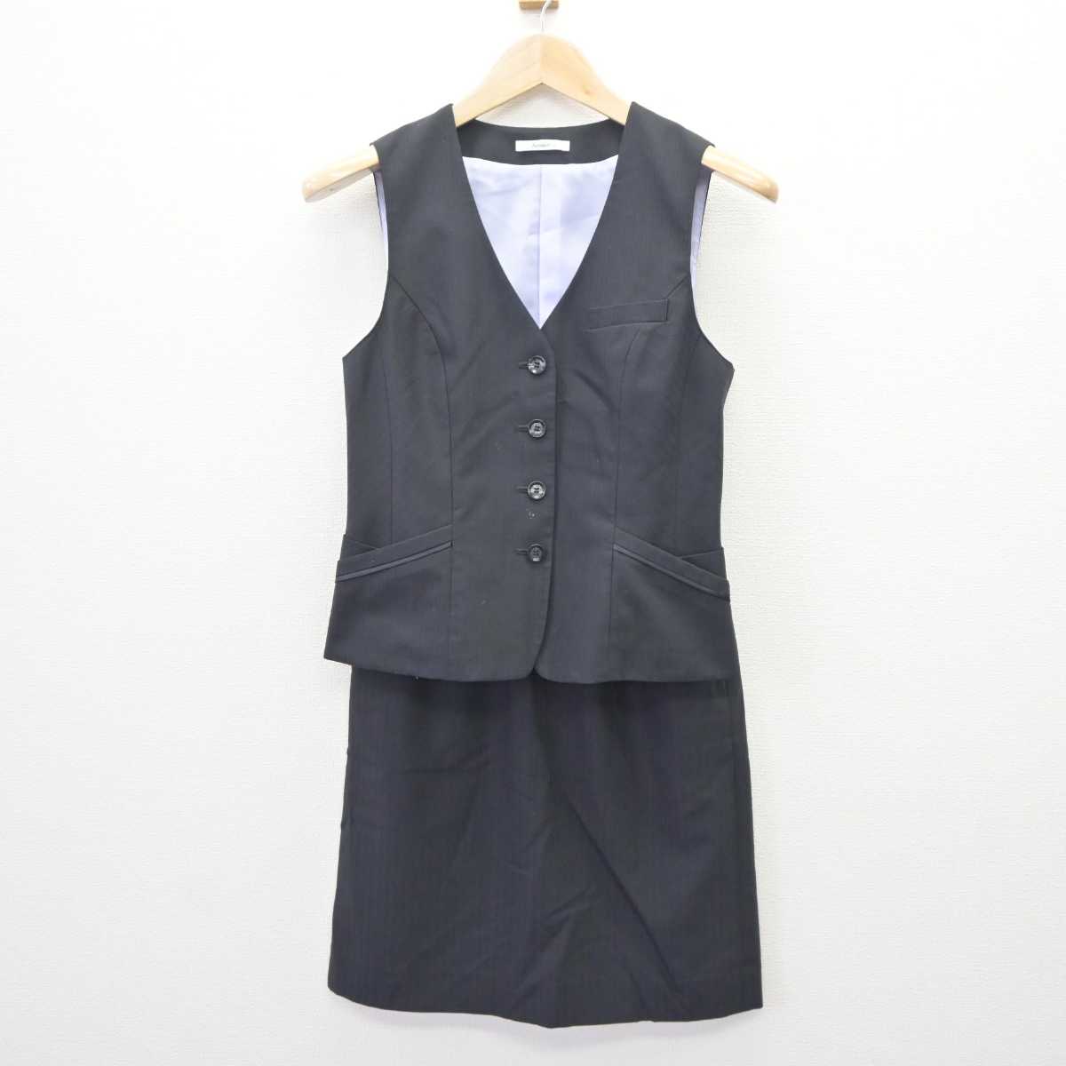 【中古】 事務服 女子制服 3点 (ジャケット・ベスト・スカート) sf063843