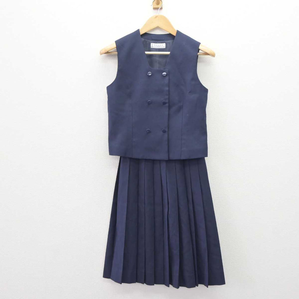 【中古】埼玉県 さいたま市立植竹中学校 女子制服 2点 (ベスト・スカート) sf063856