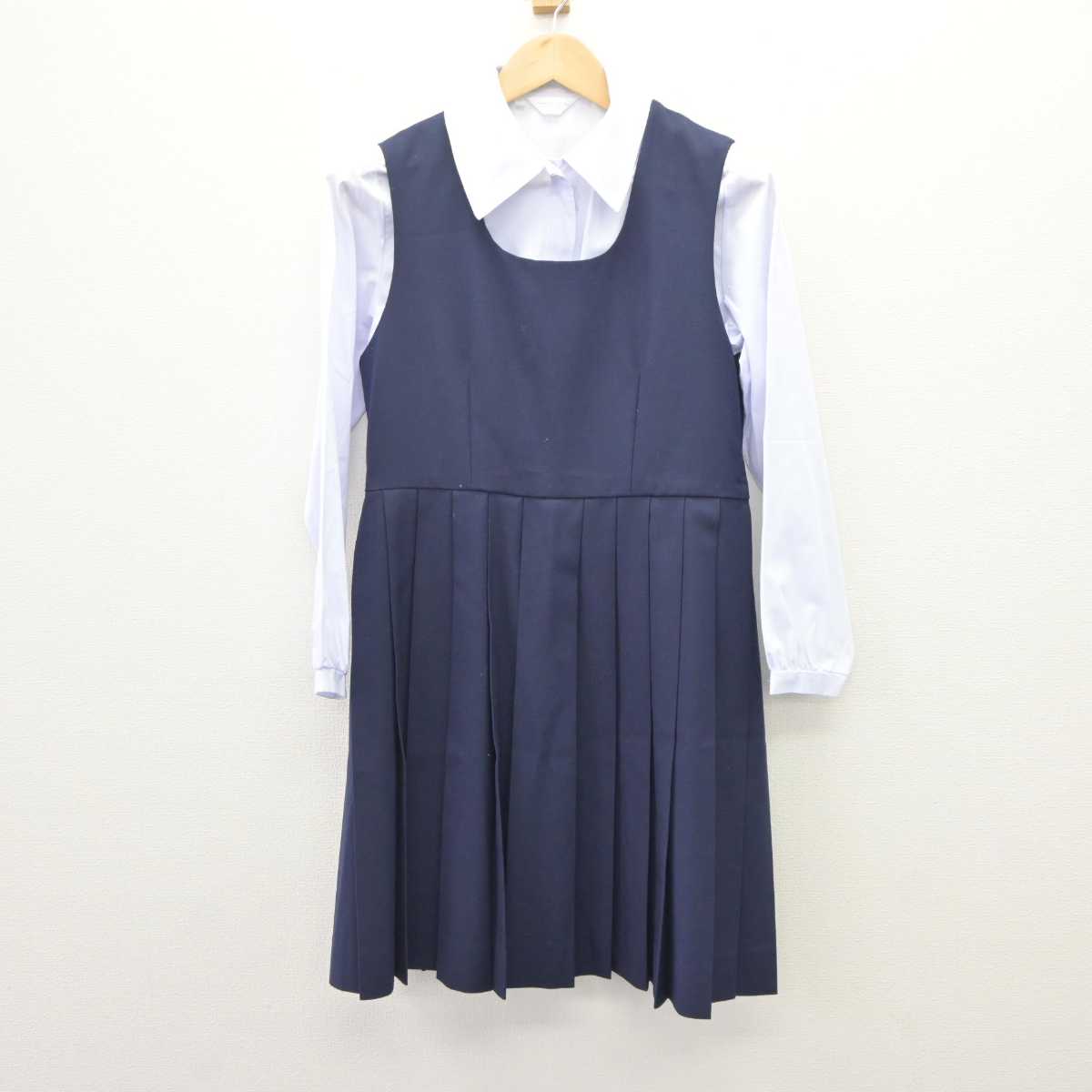 【中古】神奈川県 平塚市江陽中学校 女子制服 4点 (ブレザー・シャツ・ジャンパースカート) sf063879