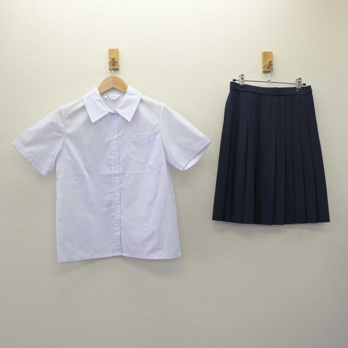 【中古】神奈川県 江陽中学校 女子制服 2点 (シャツ・スカート) sf063880