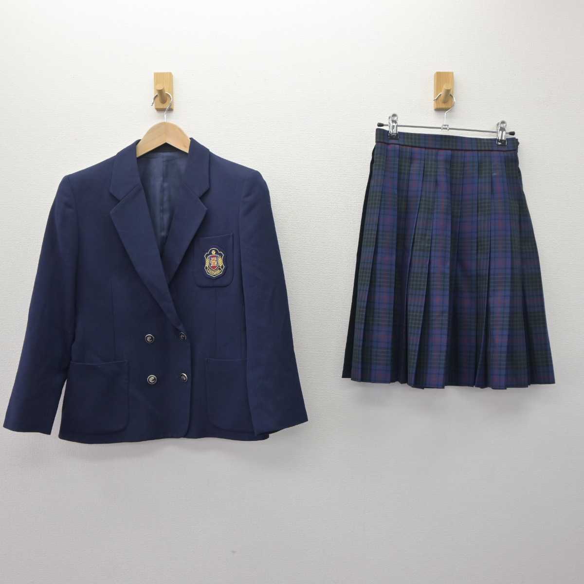 【中古】東京都 江戸川女子中学校・高等学校 女子制服 2点 (ブレザー・スカート) sf063883