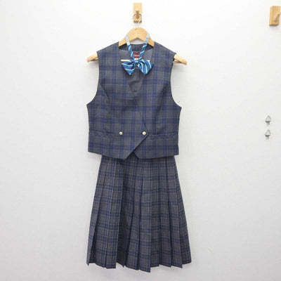 【中古】山形県 川西町立第一中学校 女子制服 3点 (ベスト・スカート) sf063889