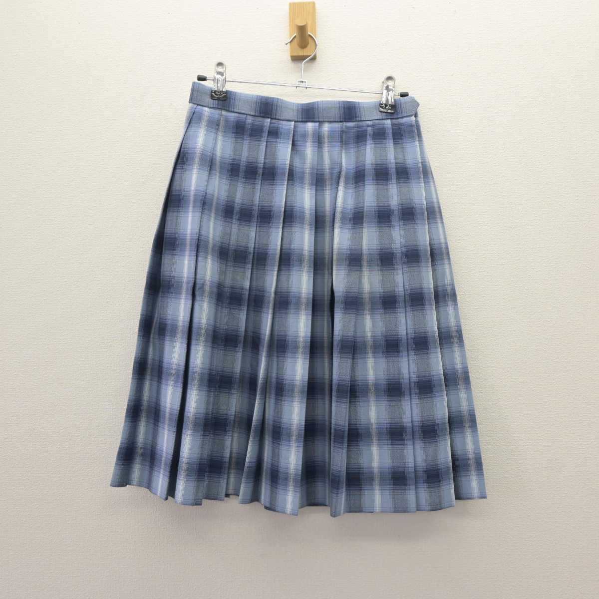 【中古】宮崎県 宮崎日本大学 中学校・高等学校 女子制服 2点 (シャツ・スカート) sf063897