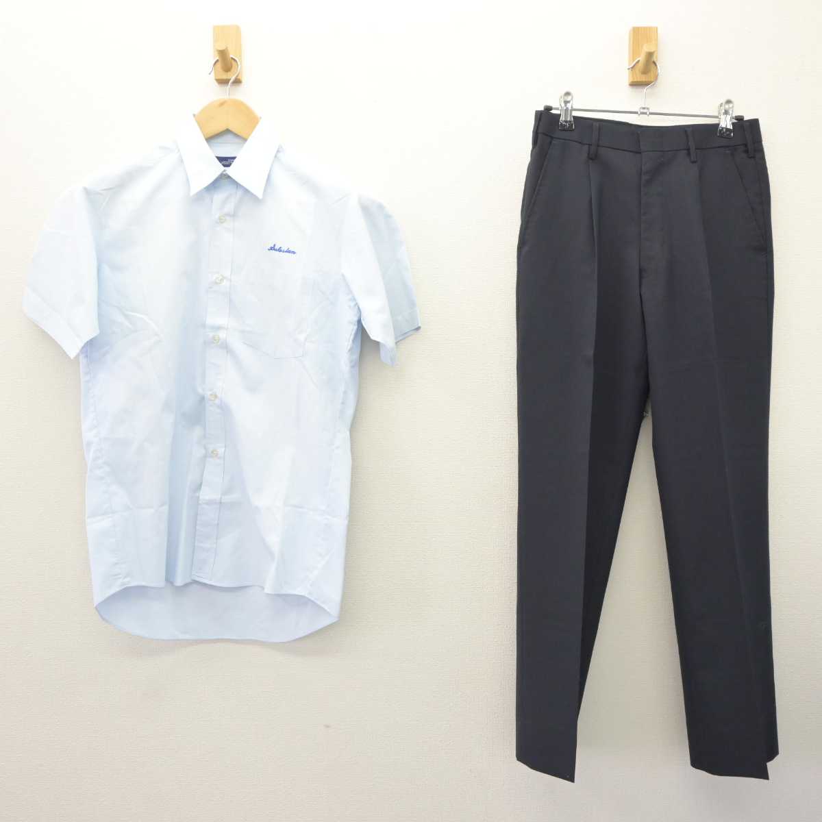 【中古】宮崎県 日向学院中学校・高等学校 男子制服 3点 (シャツ・ズボン) sf063903