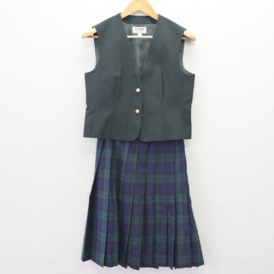 【中古】宮城県 仙台育英学園高等学校 女子制服 2点 (ベスト・スカート) sf063906