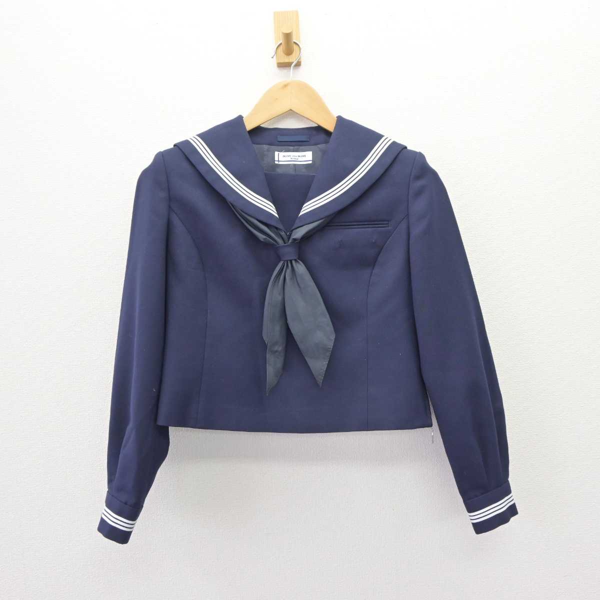 【中古】北海道 釧路市立共栄中学校 女子制服 3点 (セーラー服・スカート) sf063910