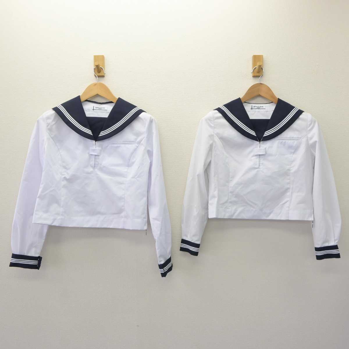 【中古】北海道 釧路市立共栄中学校 女子制服 2点 (セーラー服・セーラー服) sf063912