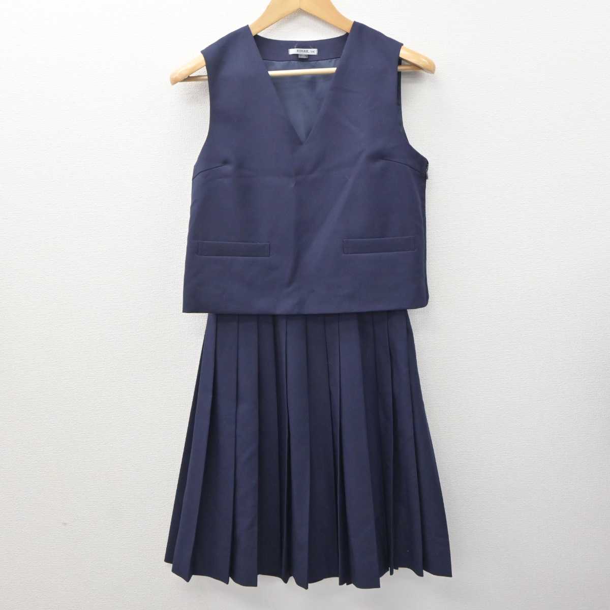 【中古】埼玉県 平野中学校 女子制服 3点 (ブレザー・ベスト・スカート) sf063984