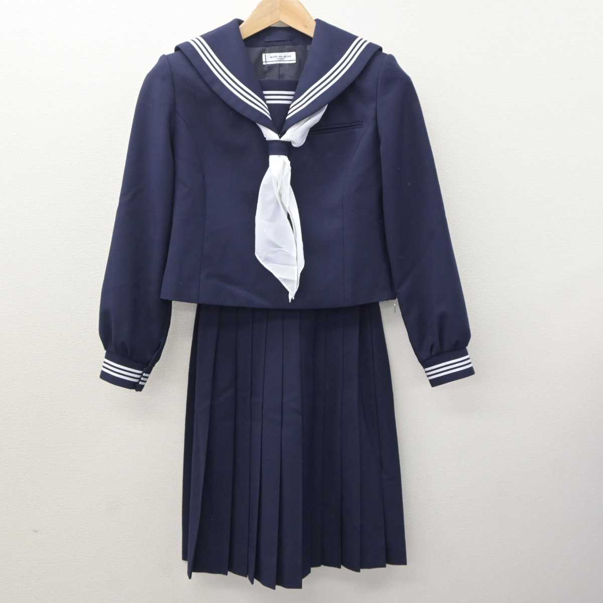 【中古】北海道 銭函中学校 女子制服 3点 (セーラー服・スカート) sf063993