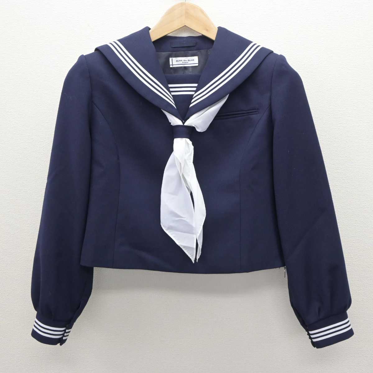 【中古】北海道 銭函中学校 女子制服 3点 (セーラー服・スカート) sf063993