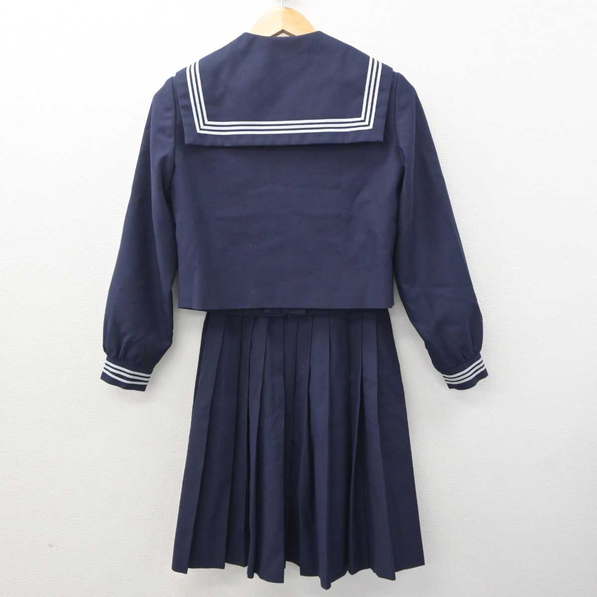 【中古】大分県 鶴見台中学校 女子制服 3点 (セーラー服・スカート) sf063994