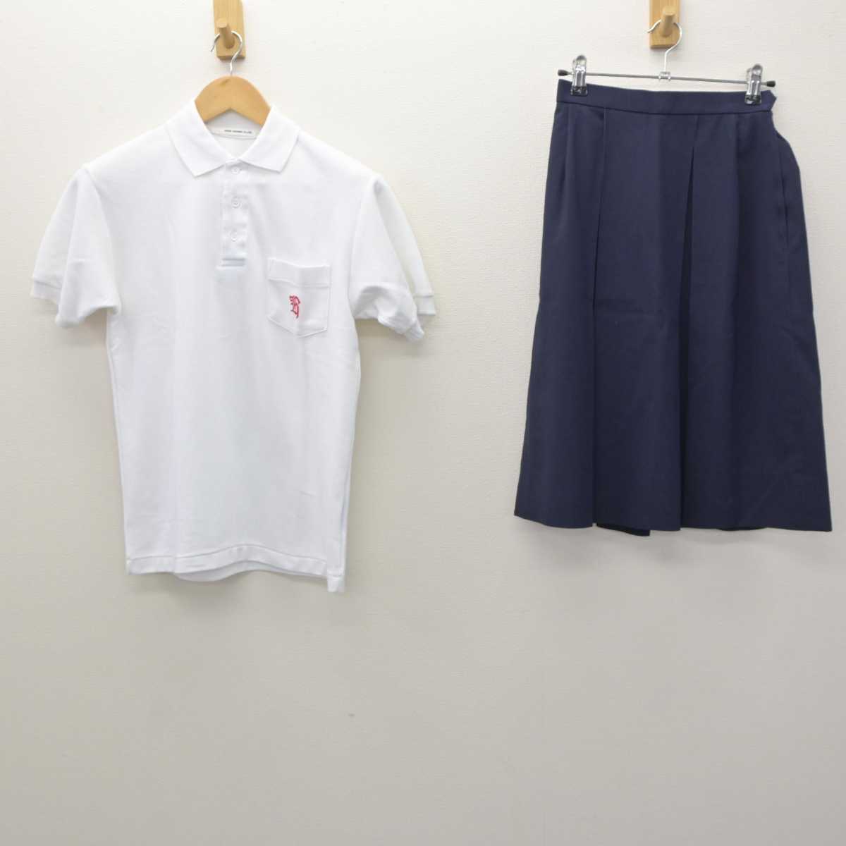 【中古】兵庫県 宝梅中学校 女子制服 2点 (シャツ・スカート) sf063996