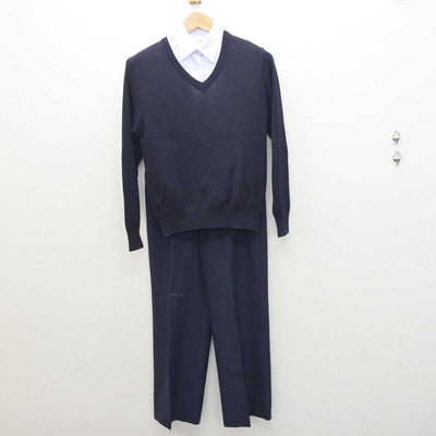 【中古】兵庫県 宝梅中学校 女子制服 3点 (ニット・シャツ・ズボン) sf063997