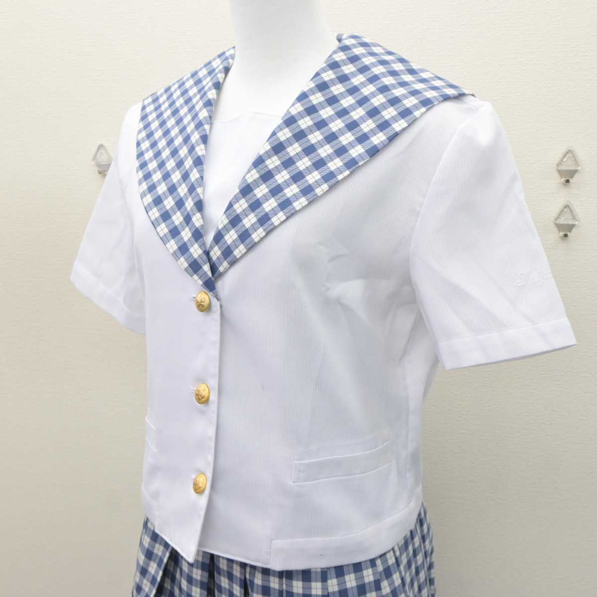 【中古】岡山県 就実中学校 女子制服 2点 (セーラー服・スカート) sf064002