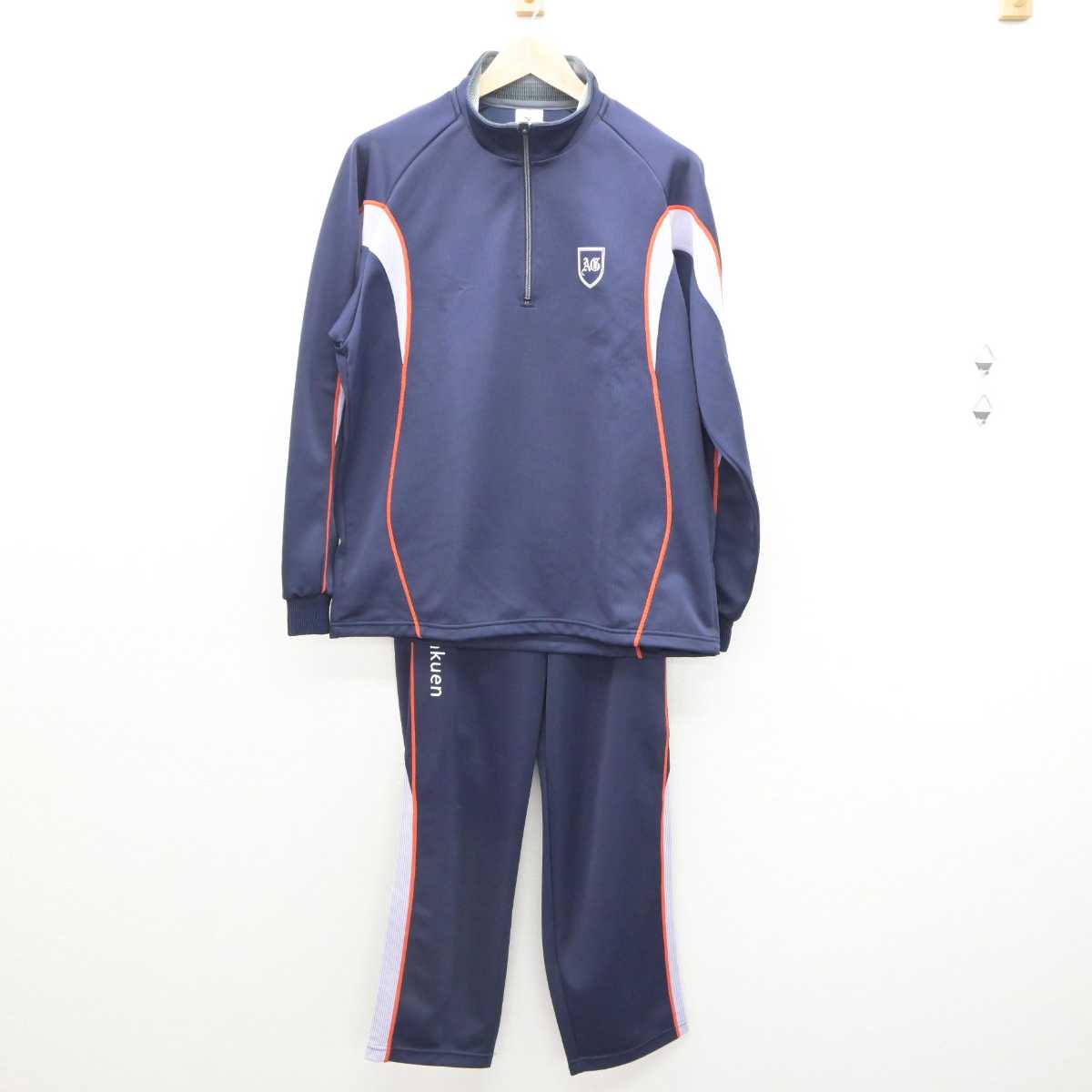 【中古】兵庫県 芦屋学園高等学校 男子制服 2点 (ジャージ 上・ジャージ 下) sf064013