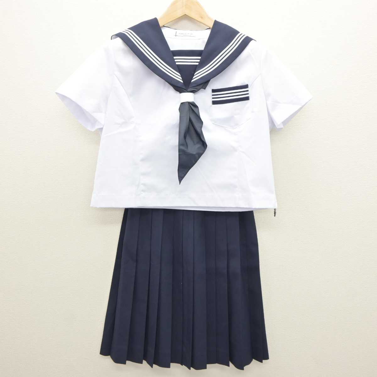 【中古】北海道 銭函中学校 女子制服 4点 (セーラー服・スカート) sf064031